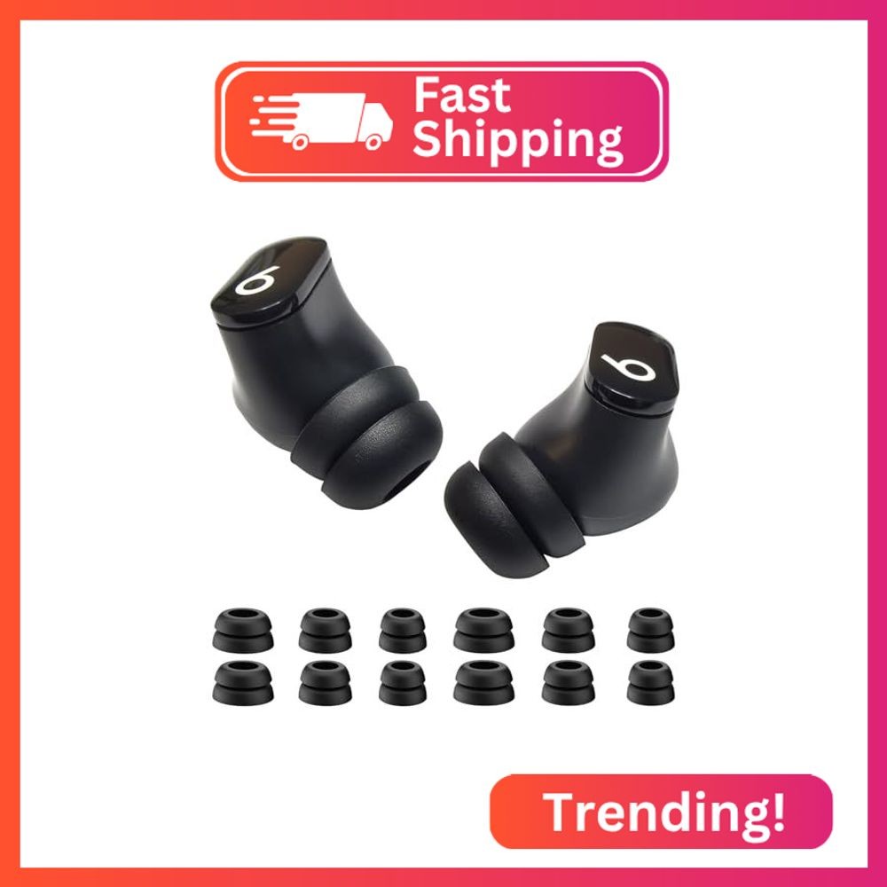 Luckvan Double Flange Ear Tips for Beats Studio Buds Replacement Earbuds Tips fo