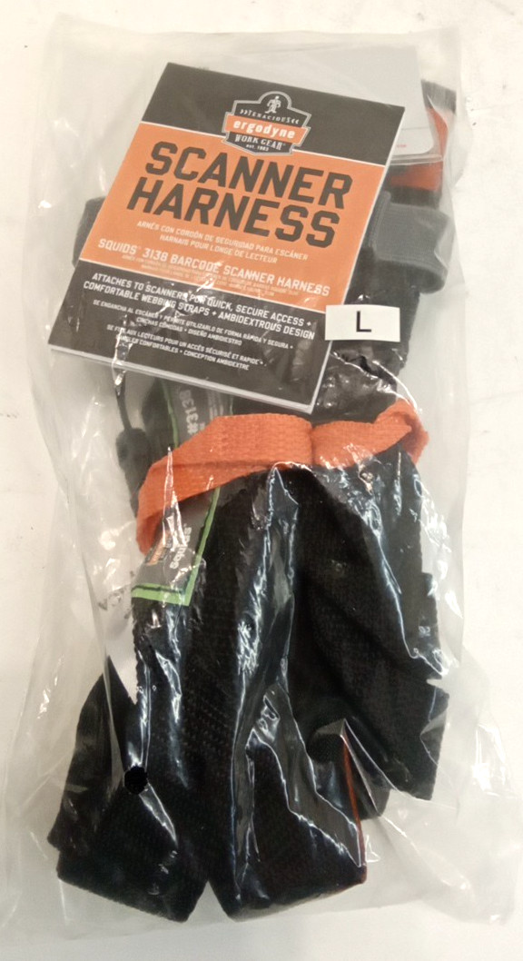 Ergodyne Squids 3138L Barcode Scanner Harness Lanyard Breakaway Airprene Padding