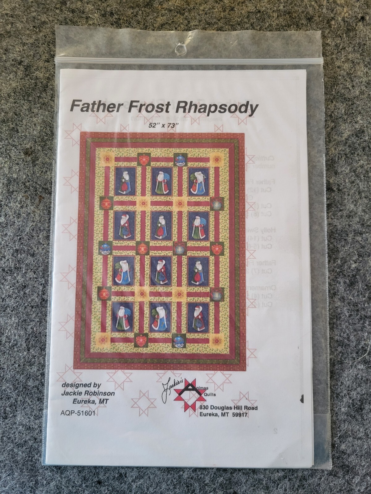 New Father Frost Rhapsody Quilting Pattern by Jackie Robinson