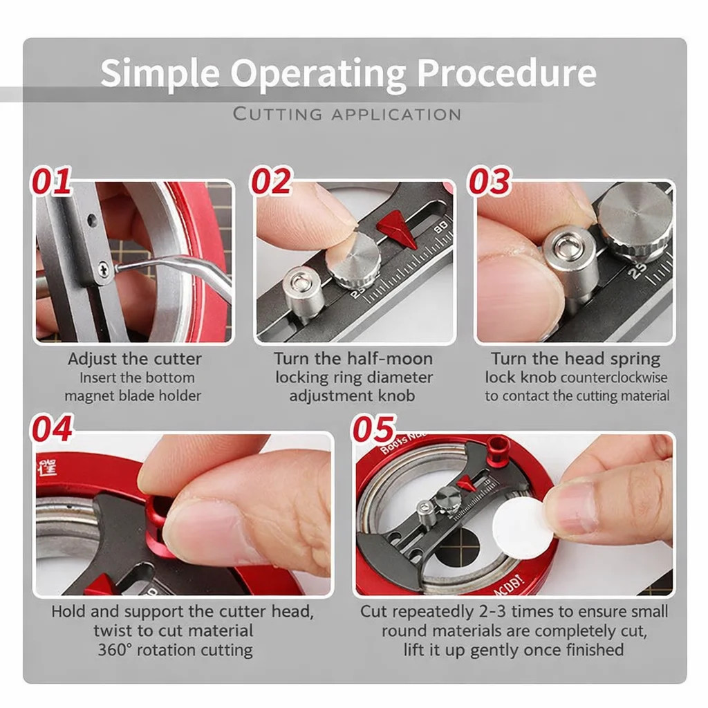 Ustar UA-94001 Stepless Adjustment Alloy Circular Cutter Modeling Tool Hobby