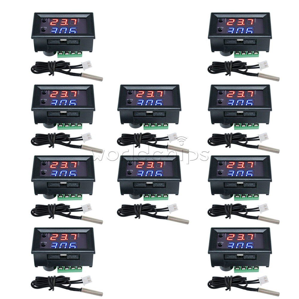 1-10Piece DC12V W1209WK Digital Thermostat Temperature Control + NTC 10K Sensor