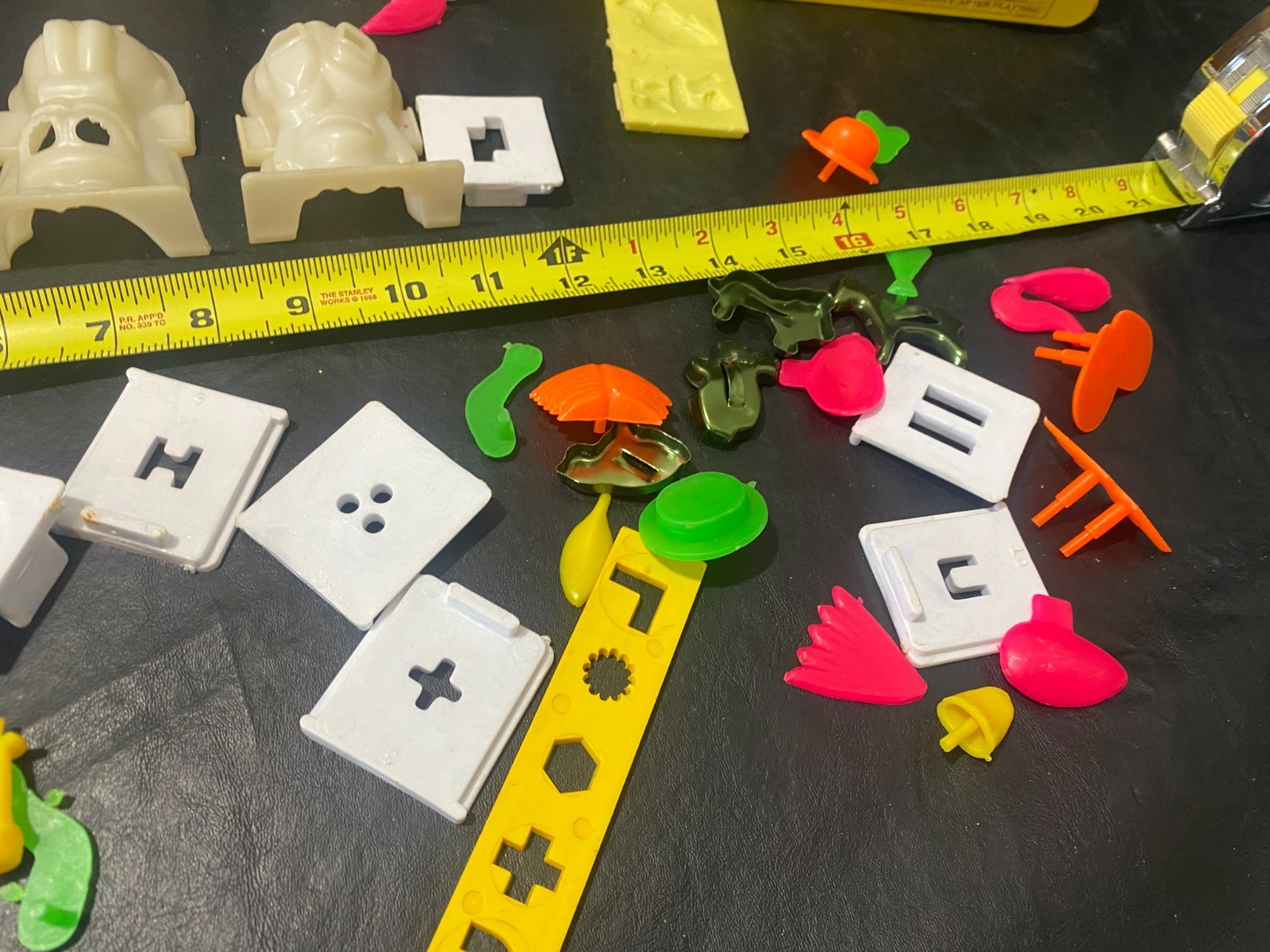 vintage play-doh parts molds pieces plastic forms items with issues