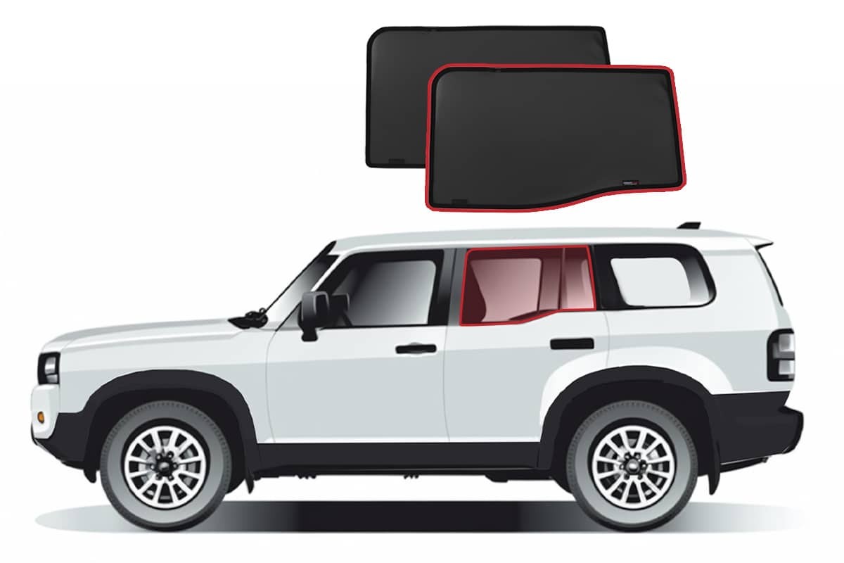 Genuine SNAPSHADES Car Rear Window Shades for Toyota LandCruiser Prado 250 Se...