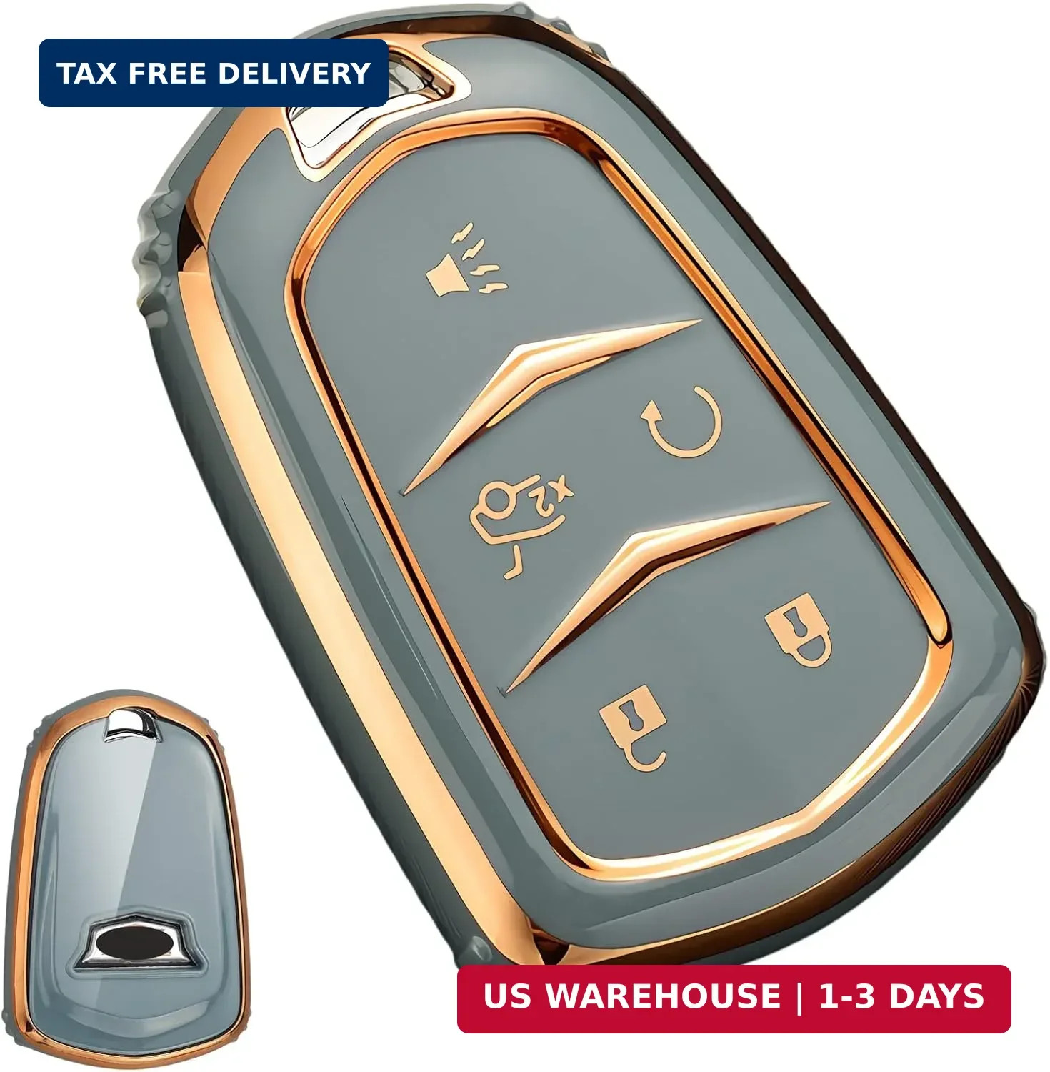 Premium Soft TPU Full Protection Key Fob Case for Cadillac Escalade ATS CTS STS