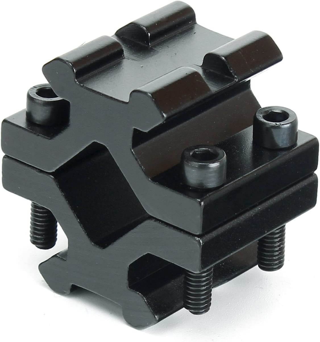 Universal 20mm Dual Rail Barrel Mount for Flashlight Laser Bipod