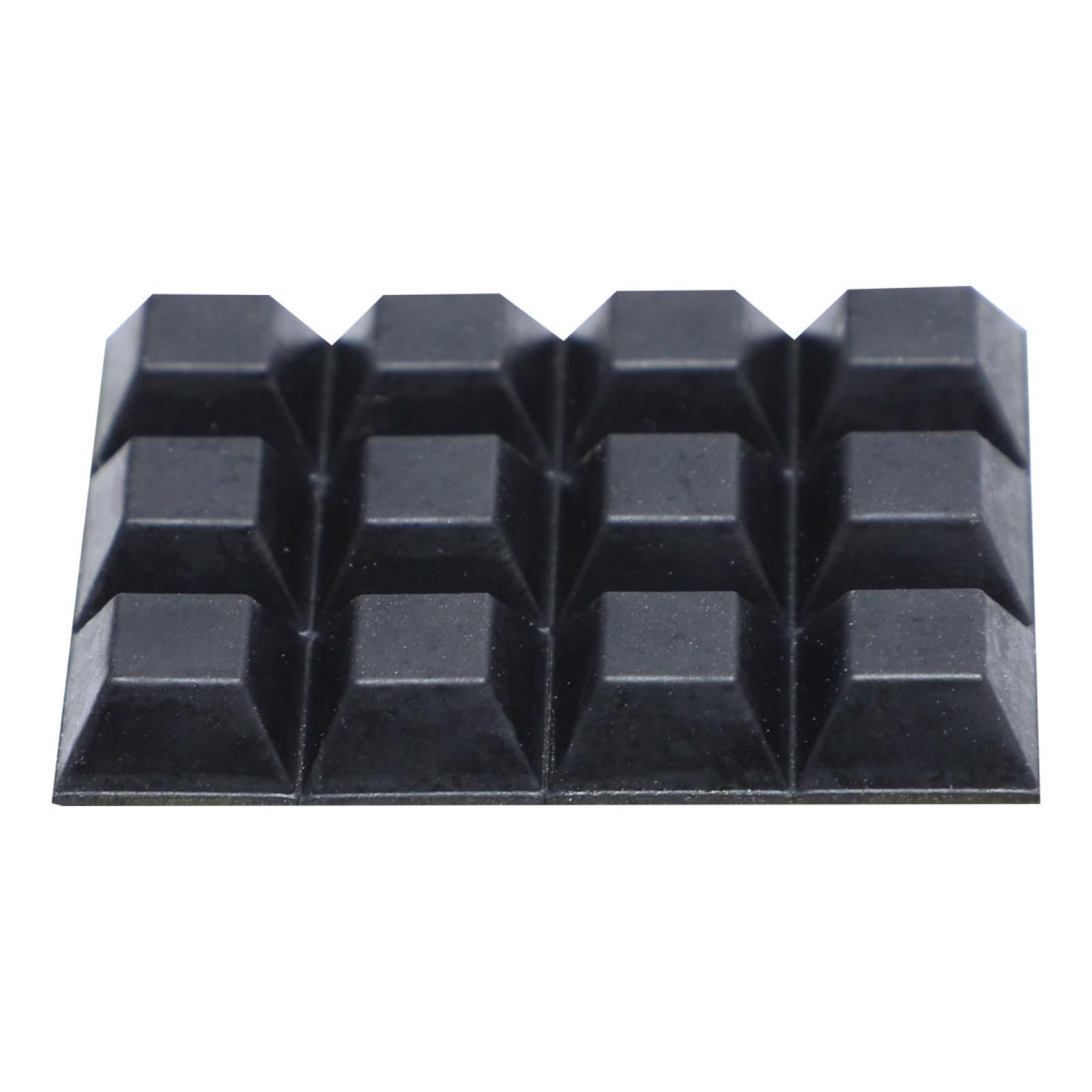 Chair Furniture Square 12mmx12mmx6mm Self Adhesive Rubber Pads 12 in 1