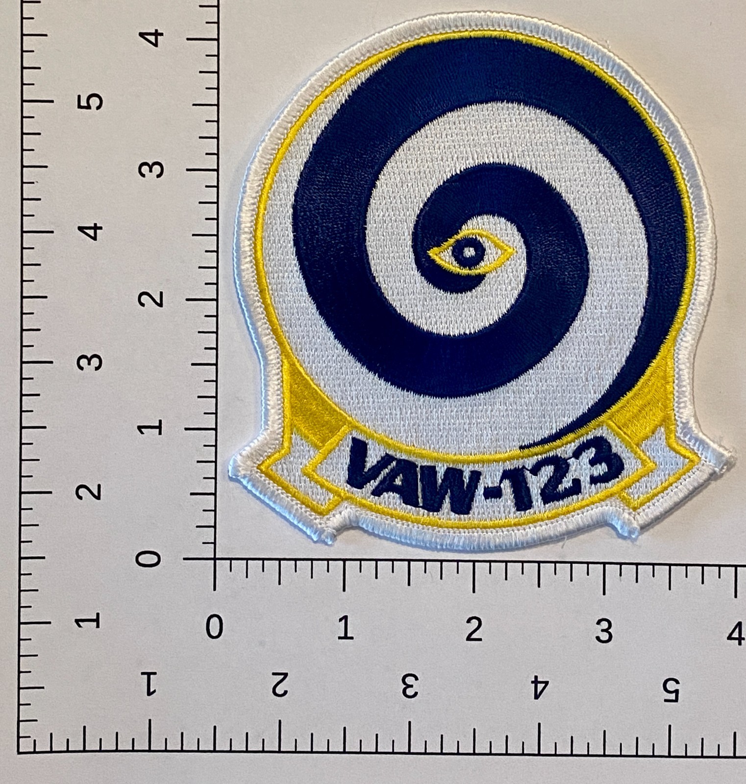 VAW-123 Patch Screwtops US Navy Hawkeye Squadron Embroidered