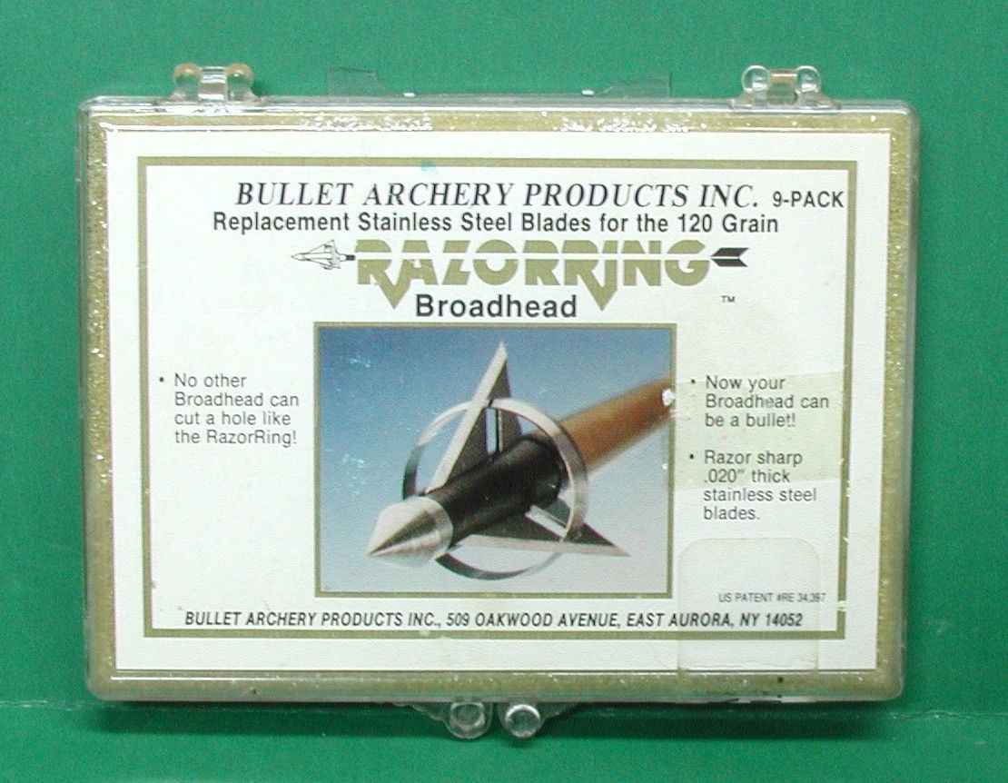 Original Bullet Archery RazorRing 120 gr Broadhead Replacement Blades - NOS Pack