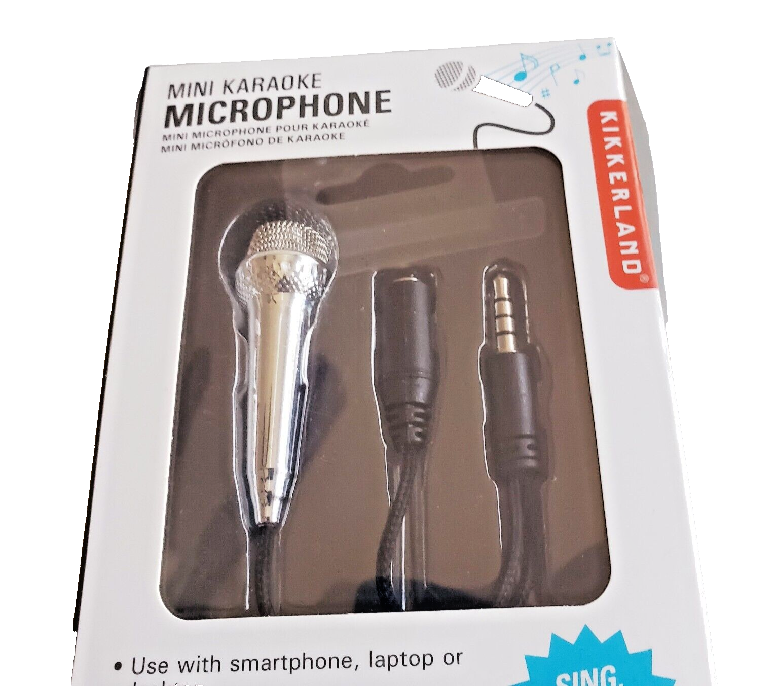 Mini Karaoke Microphone Sing Record & Share Kikkerland