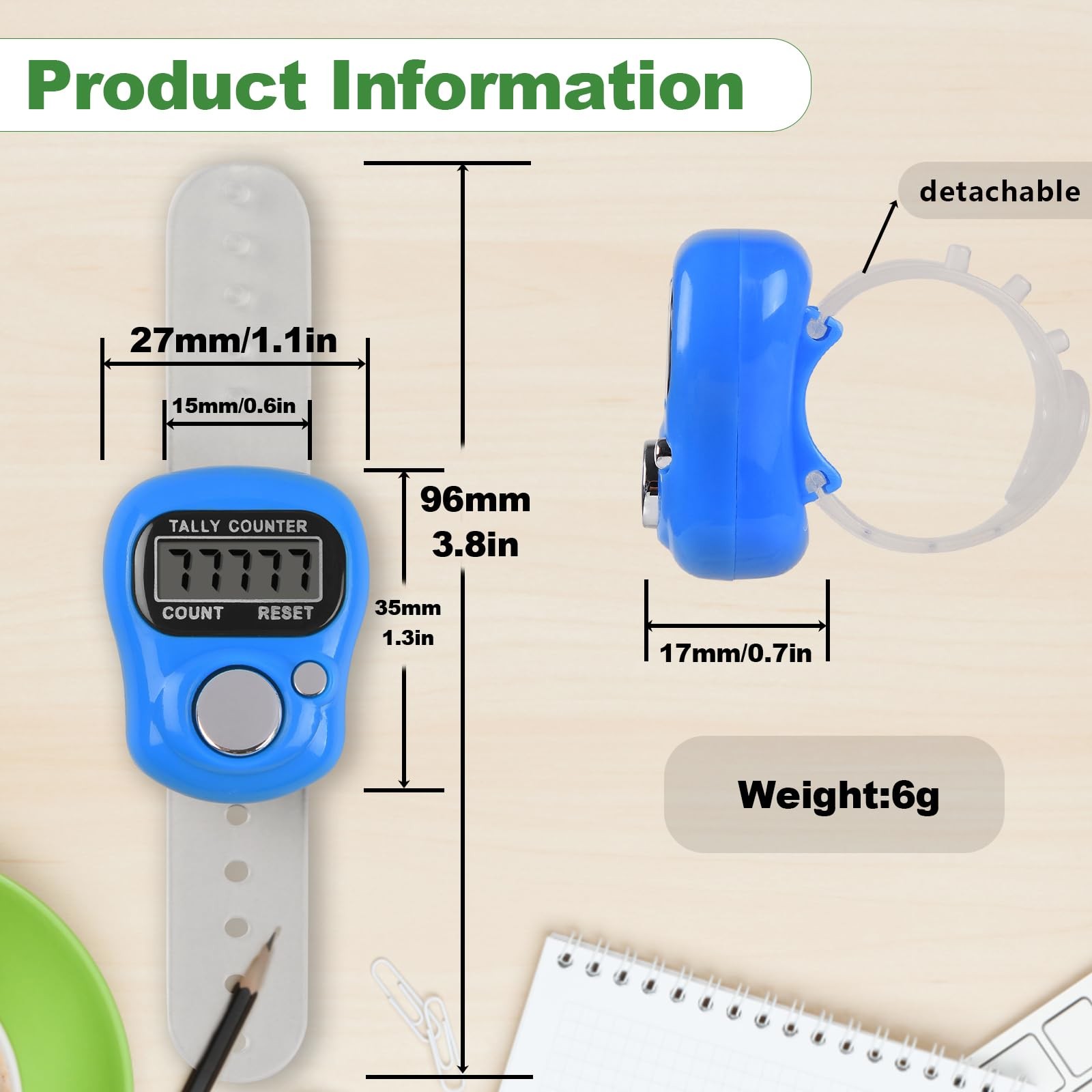 Electronic Tally Counter - 10 Pack Digital Clicker with 5-Digit LCD Display