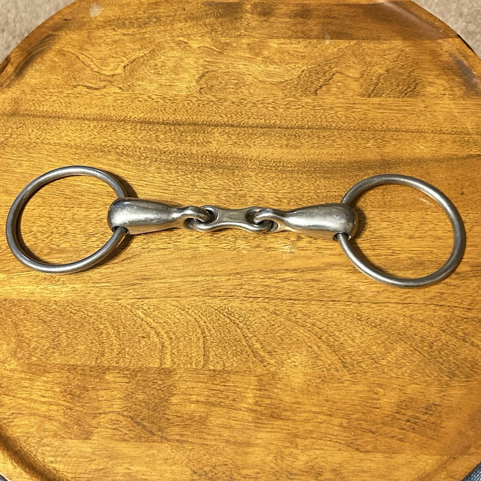 Thick Mouth 5” SS French Link Loose Ring Snaffle Bit Horse Riding Training