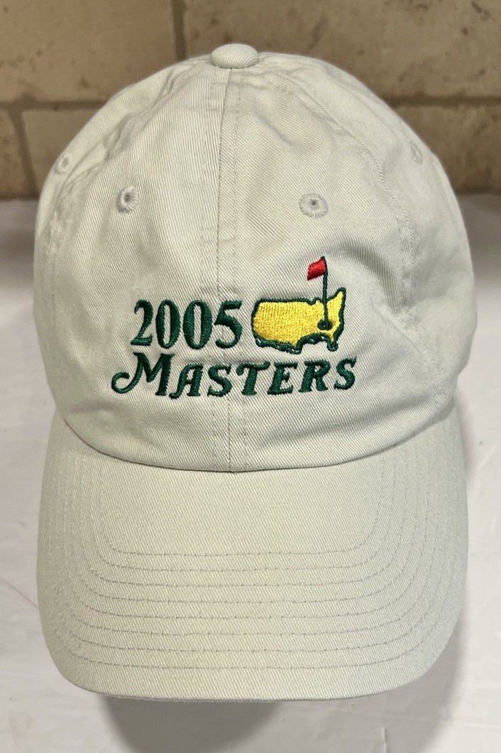 2005 Masters Augusta National American Needle Khaki Embroidered Cap Hat Cotton