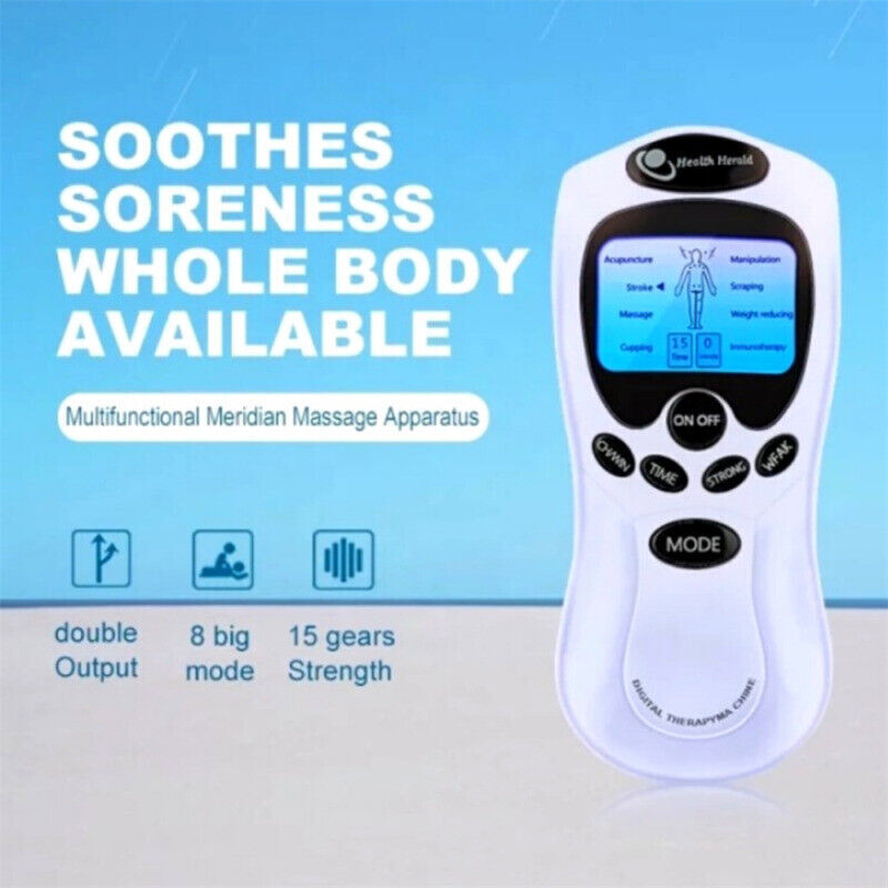 Electric Stimulation Pulse Muscle Massager Tens Unit Machine Therapy Pain Relief