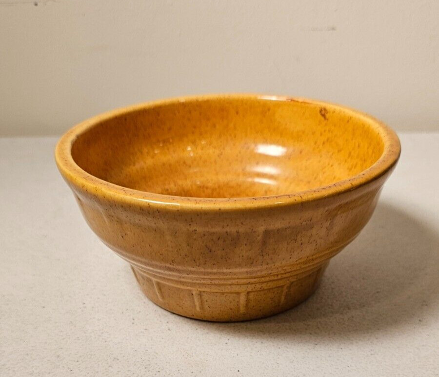 Vintage Haeger USA 33 Bowl Vase Small Yellow Glaze  *READ