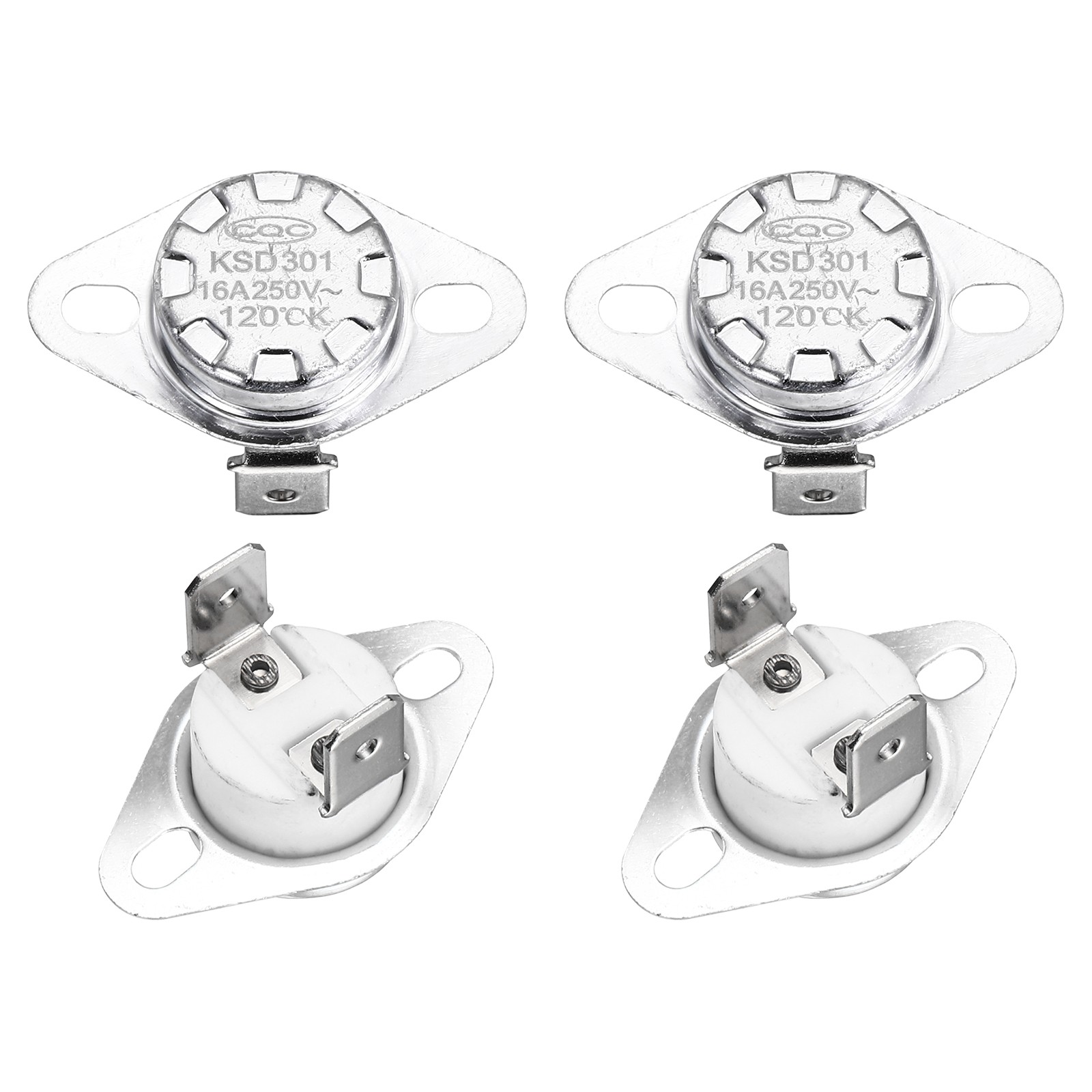 4Pack KSD301 Thermostat 120℃/248°F 16A  N.O Temperature Switch