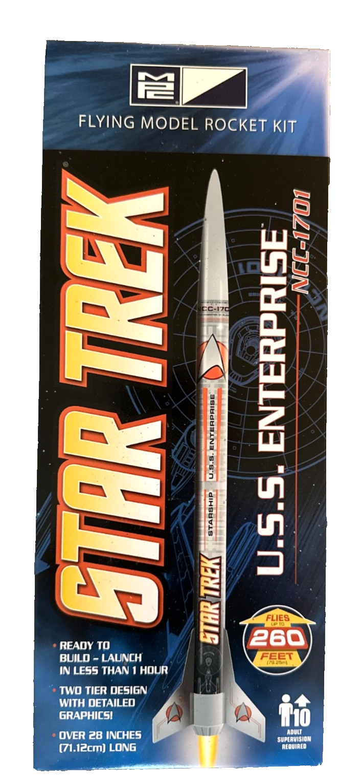 MPC Star Trek U.S.S. Enterprise Flying Model Rocket Kit NCC-1701 28 Inches Long