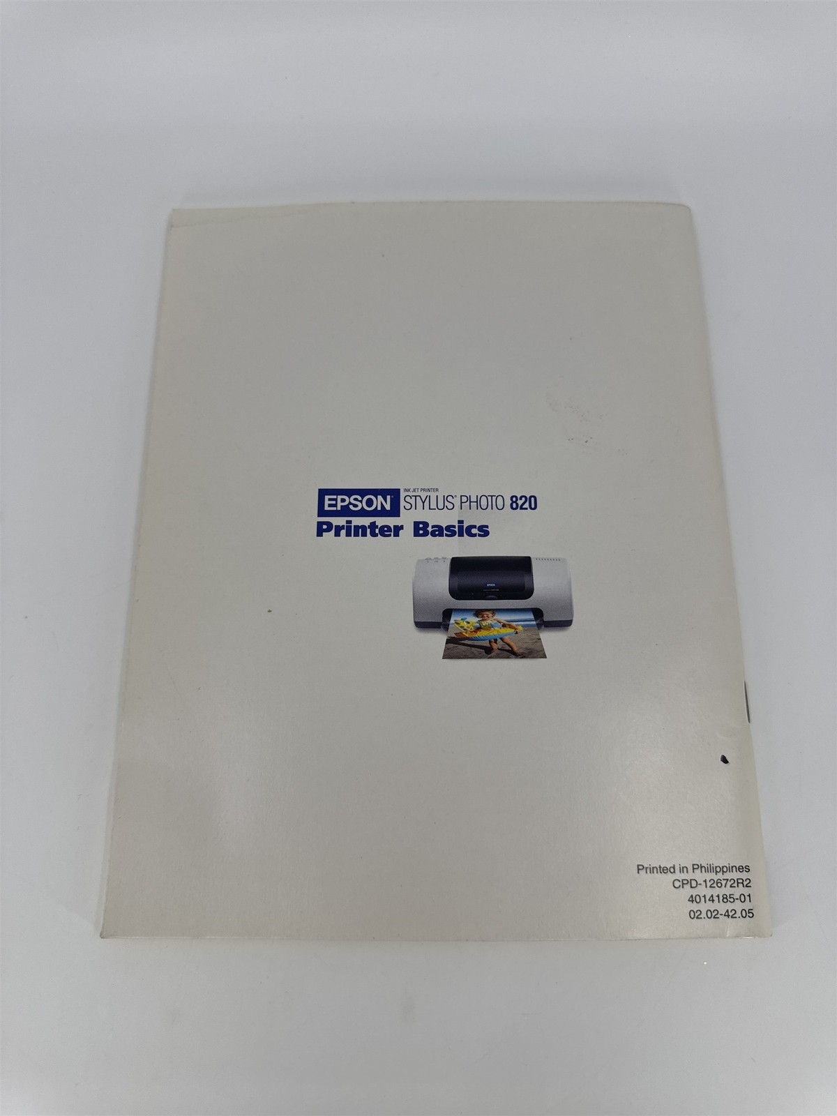 Epson Stylus Photo 820 Printer Basics Ink Jet Printer Manual W/ Disk