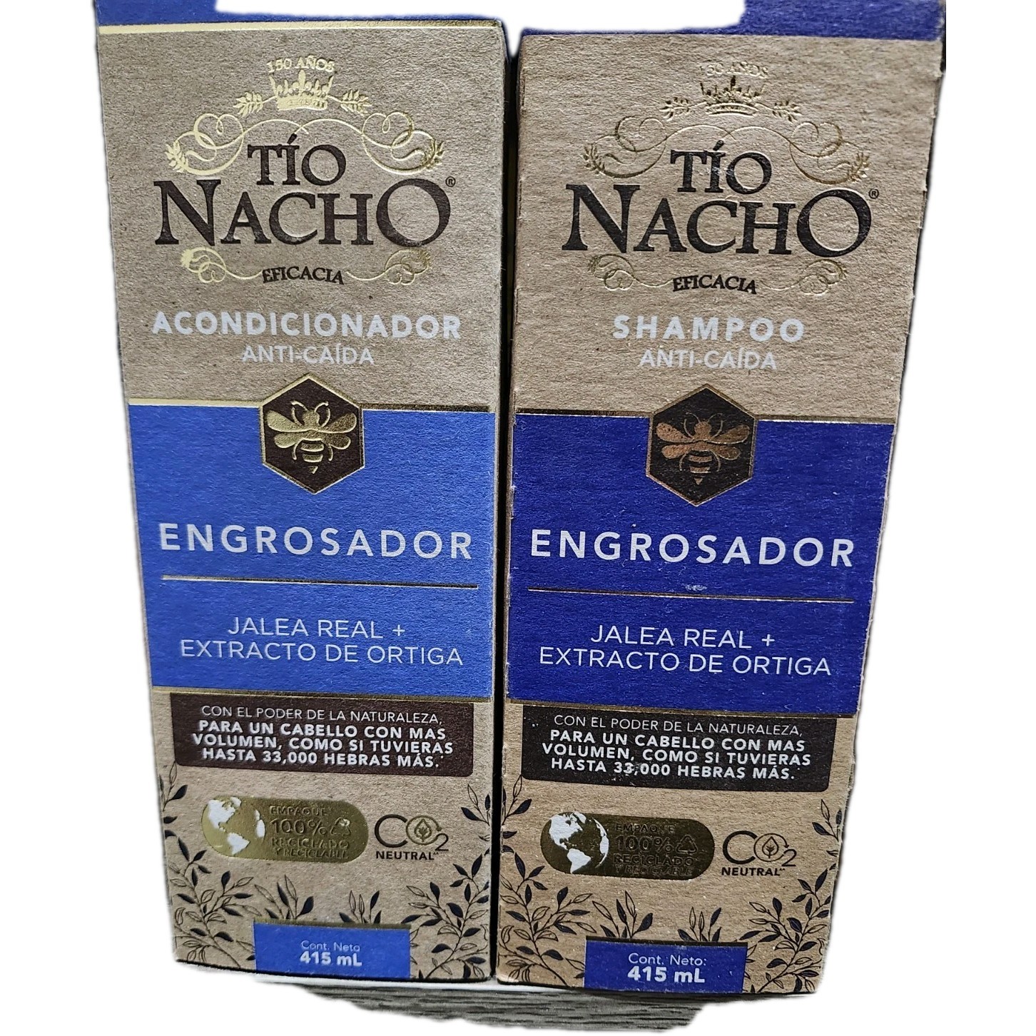 TIO NACHO SHAMPOO Y ACONDICIONADOR ENGROSADOR 415ml each