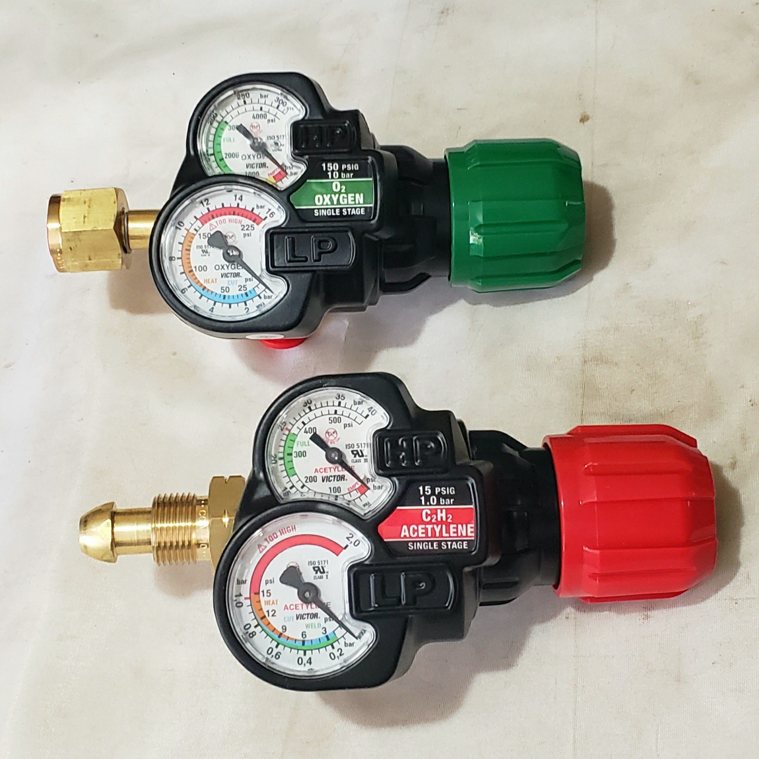 Victor Edge Regulator Set ESS3 2.0 Oxygen Acetylene Cutting Welding Torch