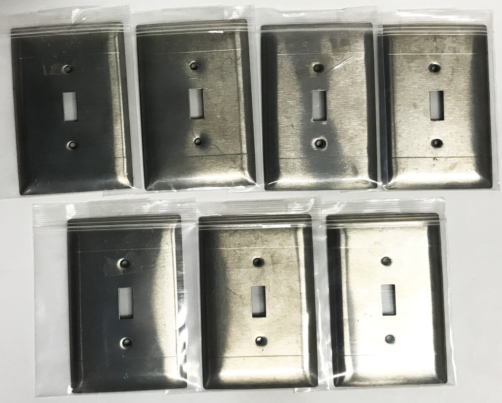 Sierra Electric 5-1/4 x 3-1/4 inch Steel Wall Plate (NO SCREWS) [Lot of 7] NOS