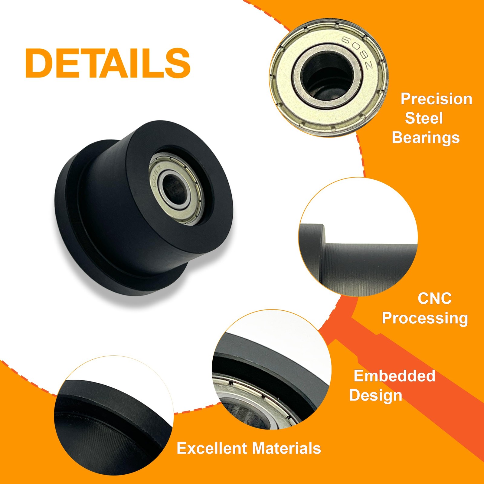 Upgraded Machined Wheels/Rollers Compatible with Total Gym,Replacement Parts ...
