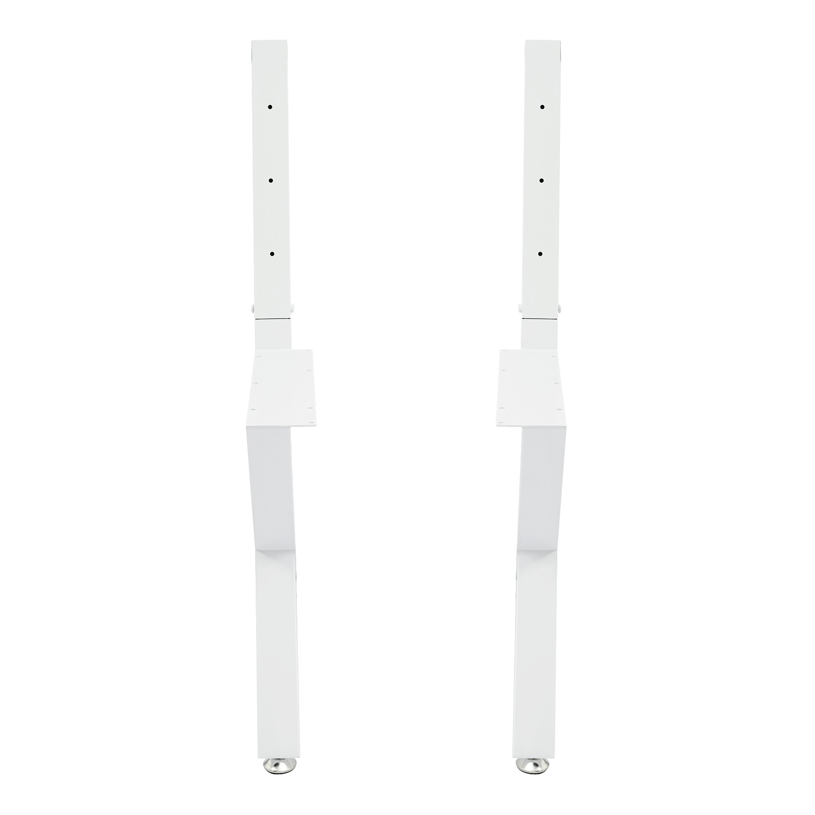 Set of 2 Bench Legs Metal Bench Legs White Bench Legs with Backrest Bracket NEW