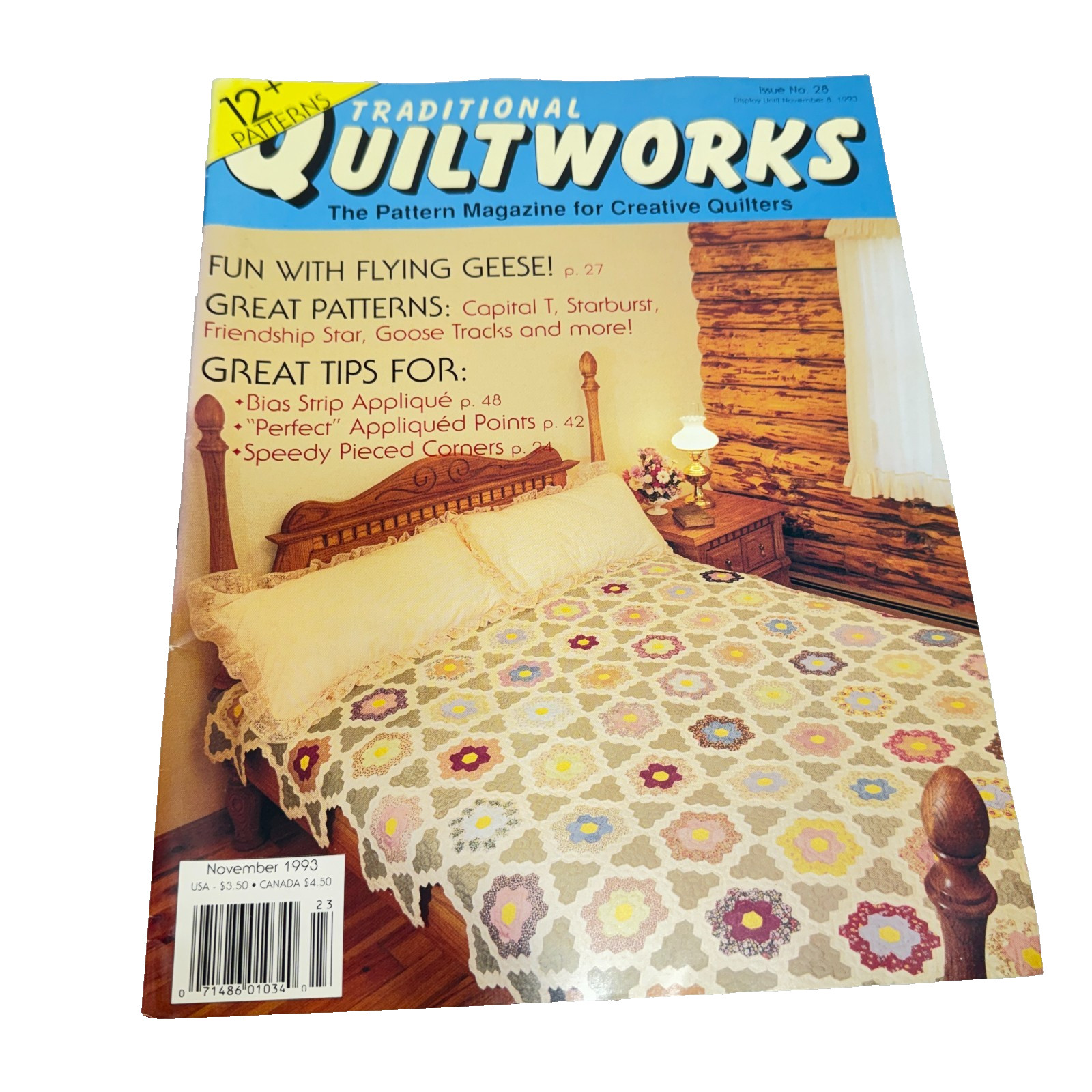 Traditional Quiltworks 12+ Pattern Magazine for Traditional Quilters 1993 Nov.