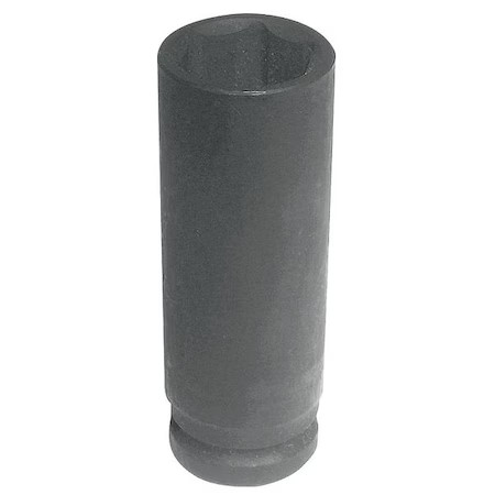 Westward 4Lxg5 Westward 1/2 In Drive Impact Socket,  Deep Socket,  Black Oxide,