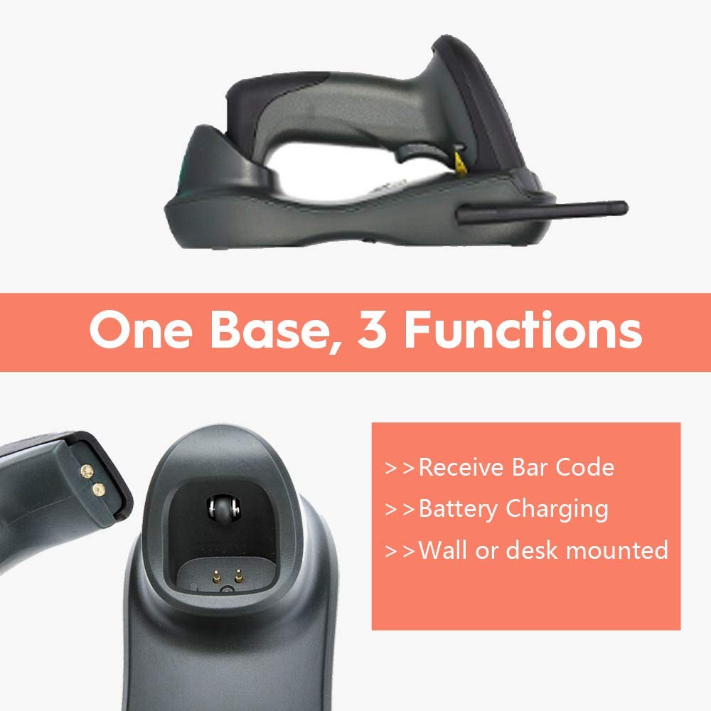 Nadamoo Wireless Scanner Usb Cradle Charging Base 328Ft Long Transmission