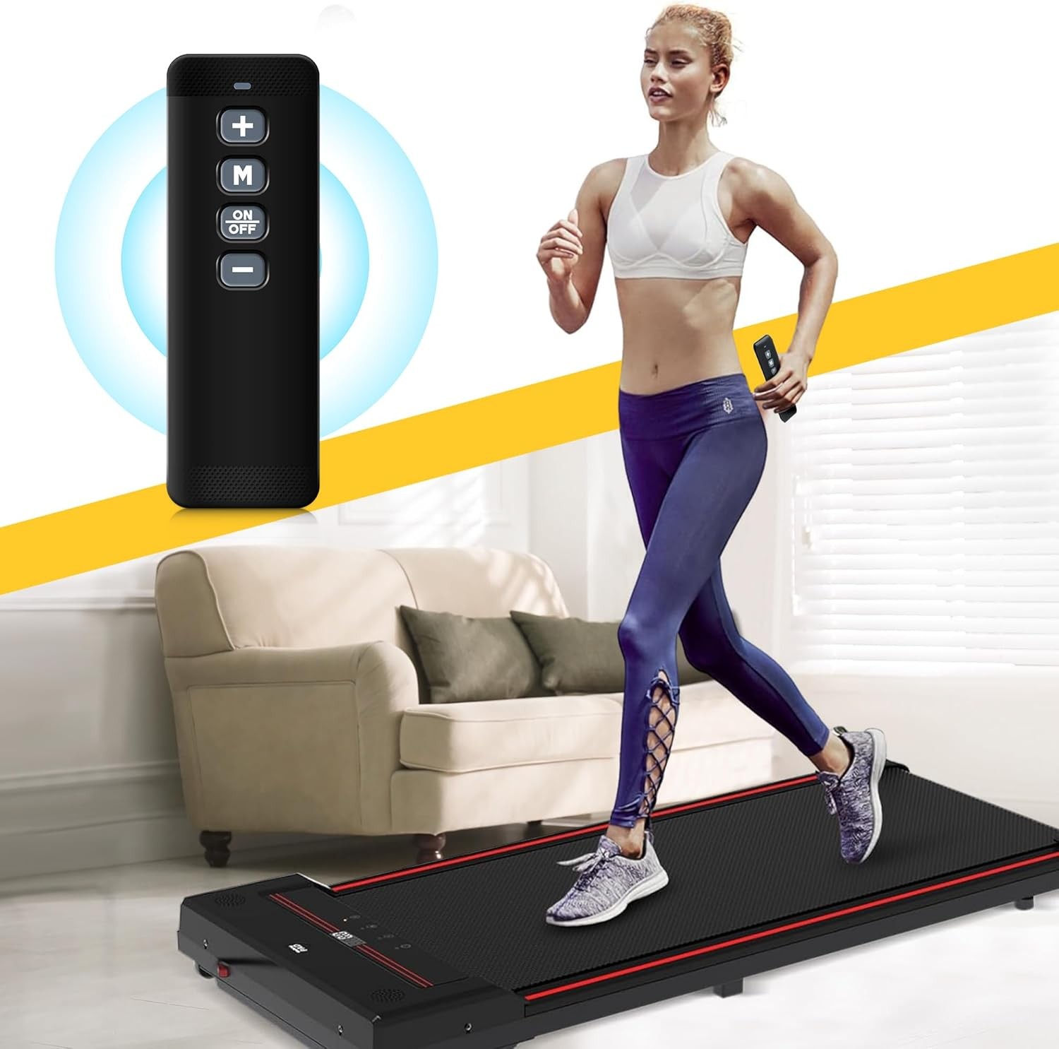 Saillong Treadmill Remote Control Replacement, Walking Pad Black