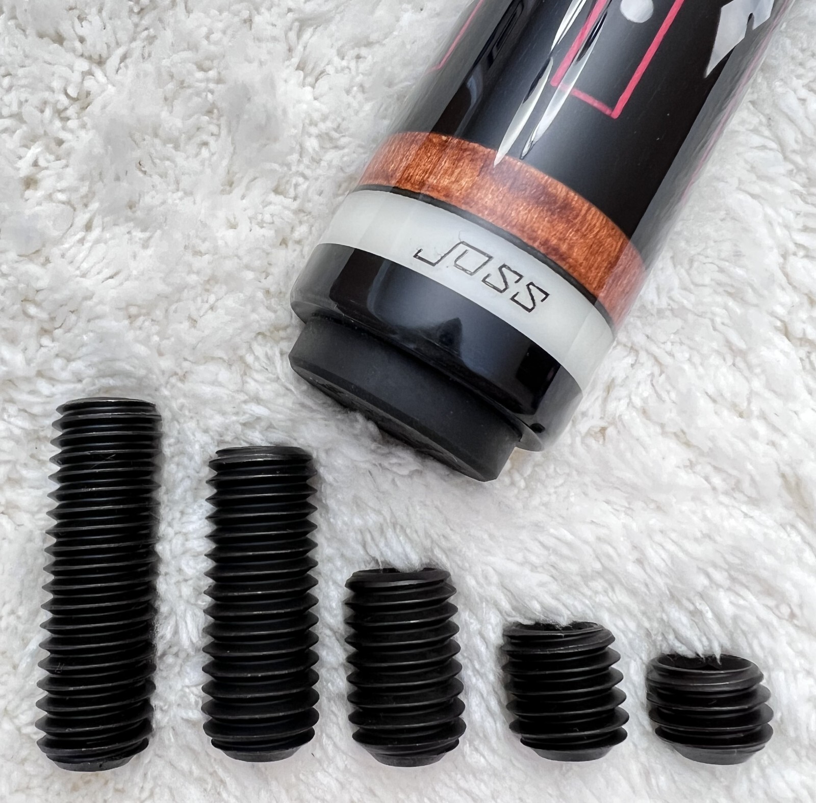 (5) Joss Cue Weight Bolts. Stackable, Adjust Cue Weight For That Perfect Feel
