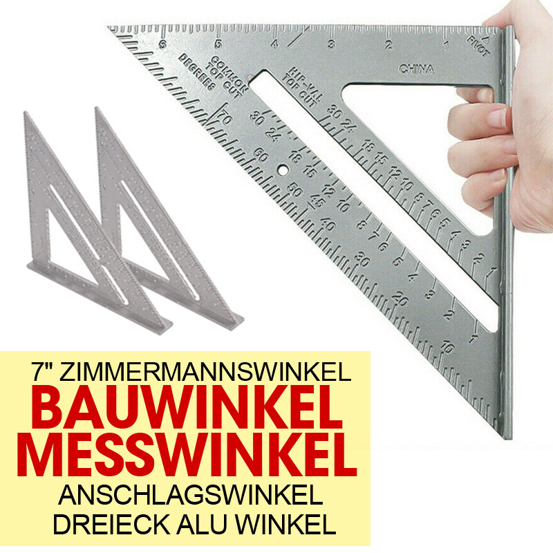 Metal Imperial Angle Protractor Speed Square Triangle Ruler Measuring Tool