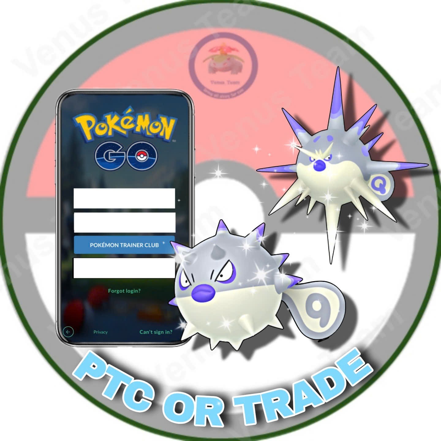 Pokémon Go  ✨ Shiny Hisuian Qwilfish | Overqwil ✨PTC 80K Dust OR 1Mil Dust ✨