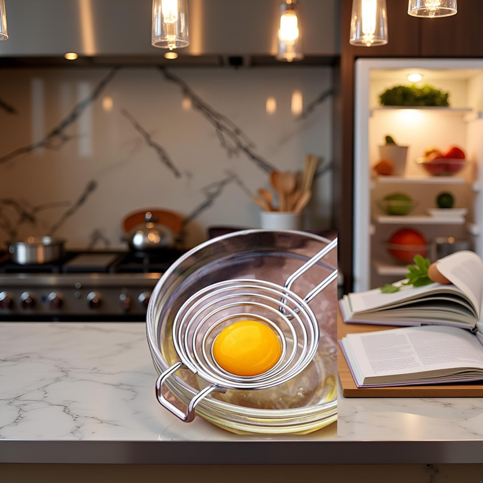 Silver Egg Separator, Yolk White Separator Tool, Food Grade Standard,