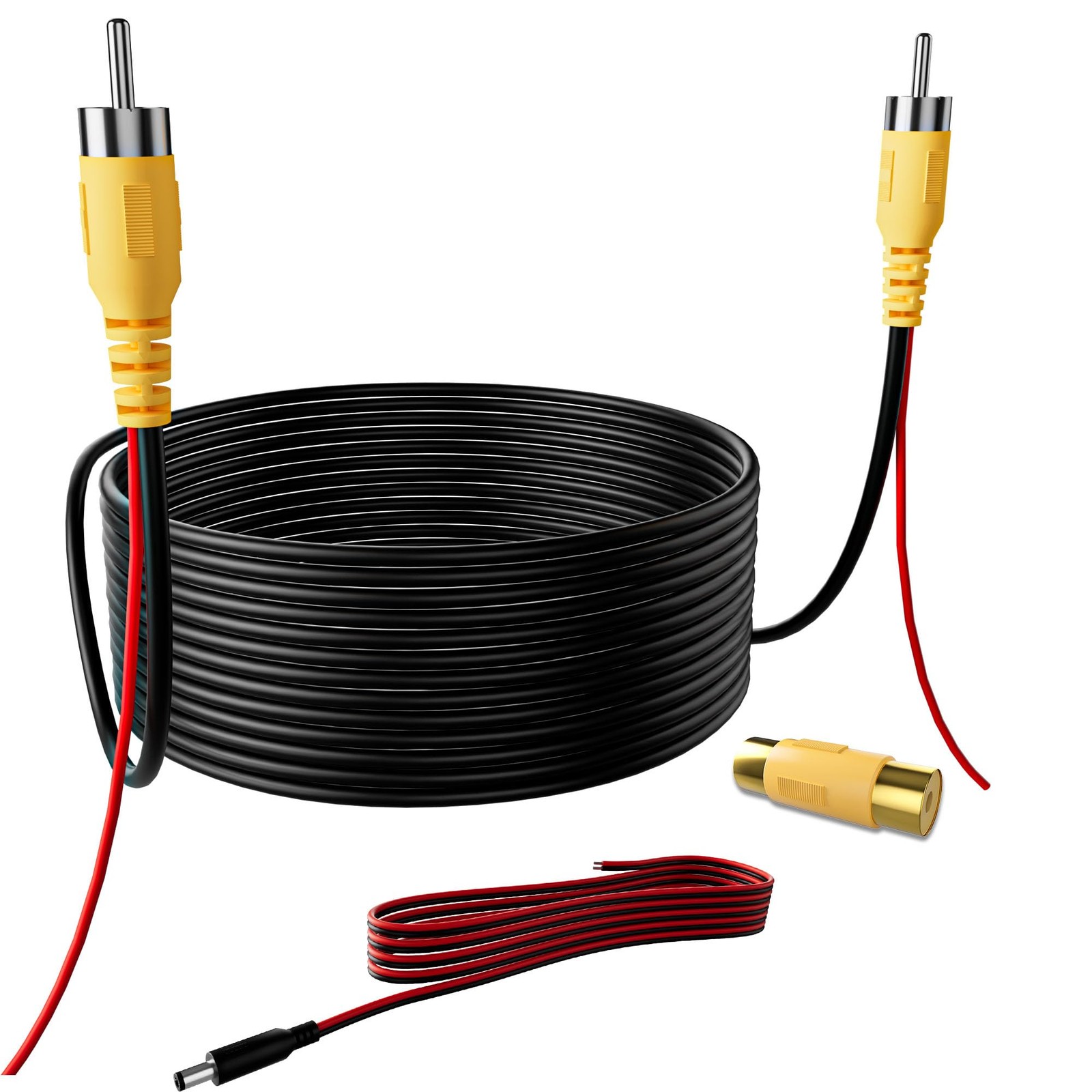 19.6FT Backup Camera RCA Video Extension Cable Reverse Car AV Cord With Wire