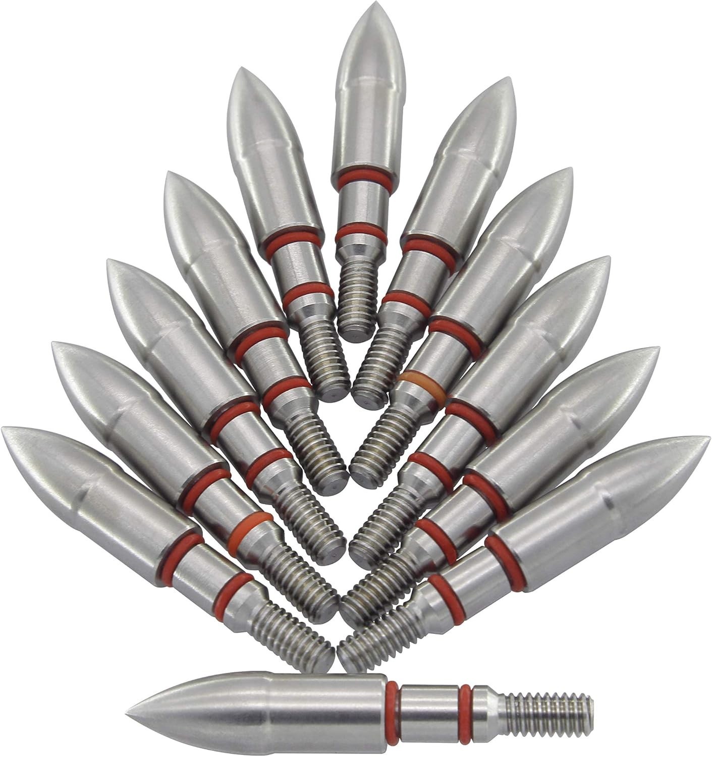 Stainless Steel Archery Field Points, Easy Pull Various OD for 85/100/125/150...