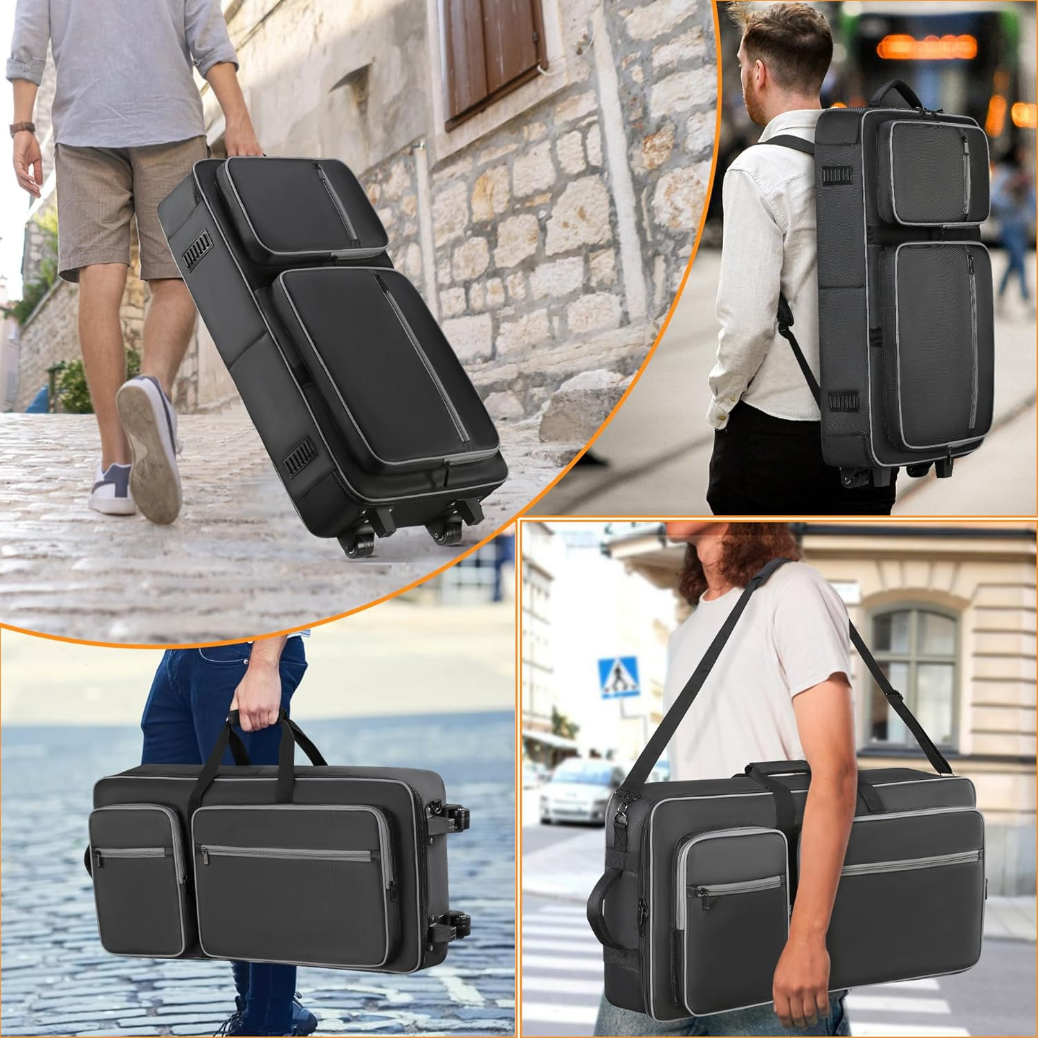 DJ Controller Case with Wheels Compatible with DDJ FLX10 / DDJ-GRV6 / 1000 / 100