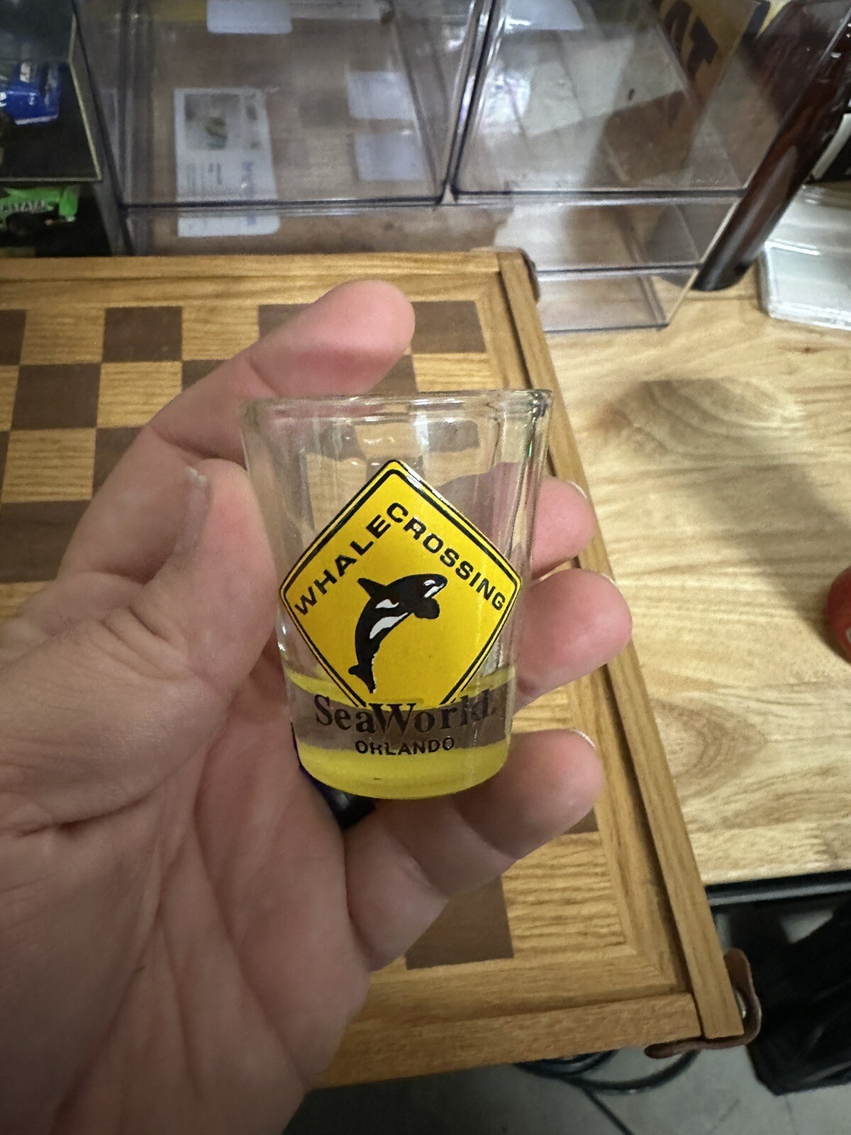 Sea World Whale Crossing Shot Glass, Seaworld