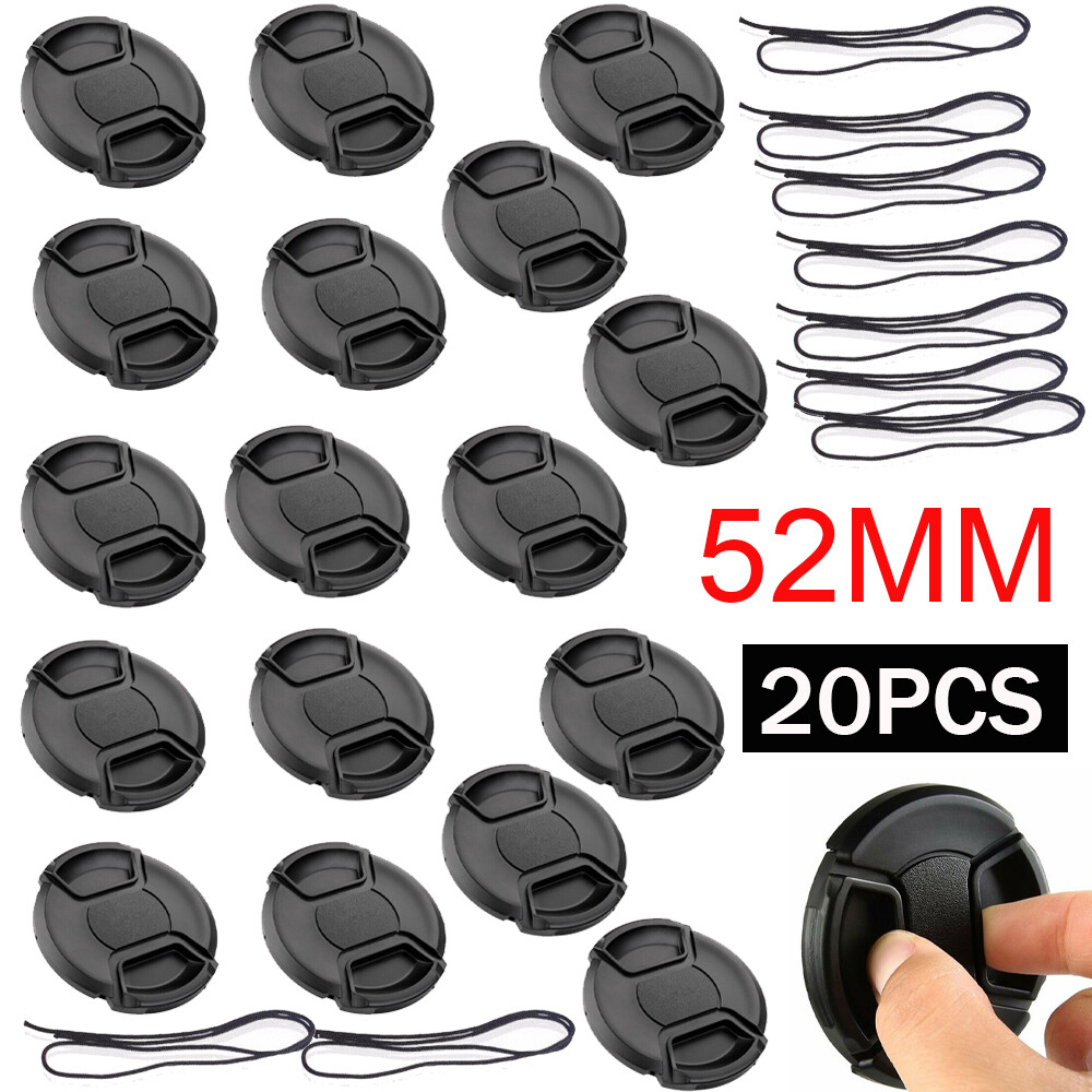 20PCS 52mm Snap-On Lens Cap for Canon Nikon Sony Pentax Fujifilm Lense