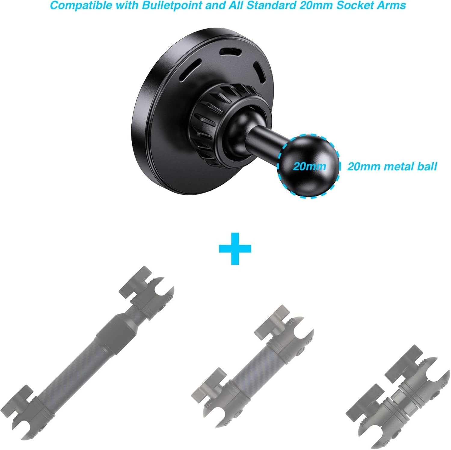 Magnetic Wireless Charger for Bulletpoint Mounts