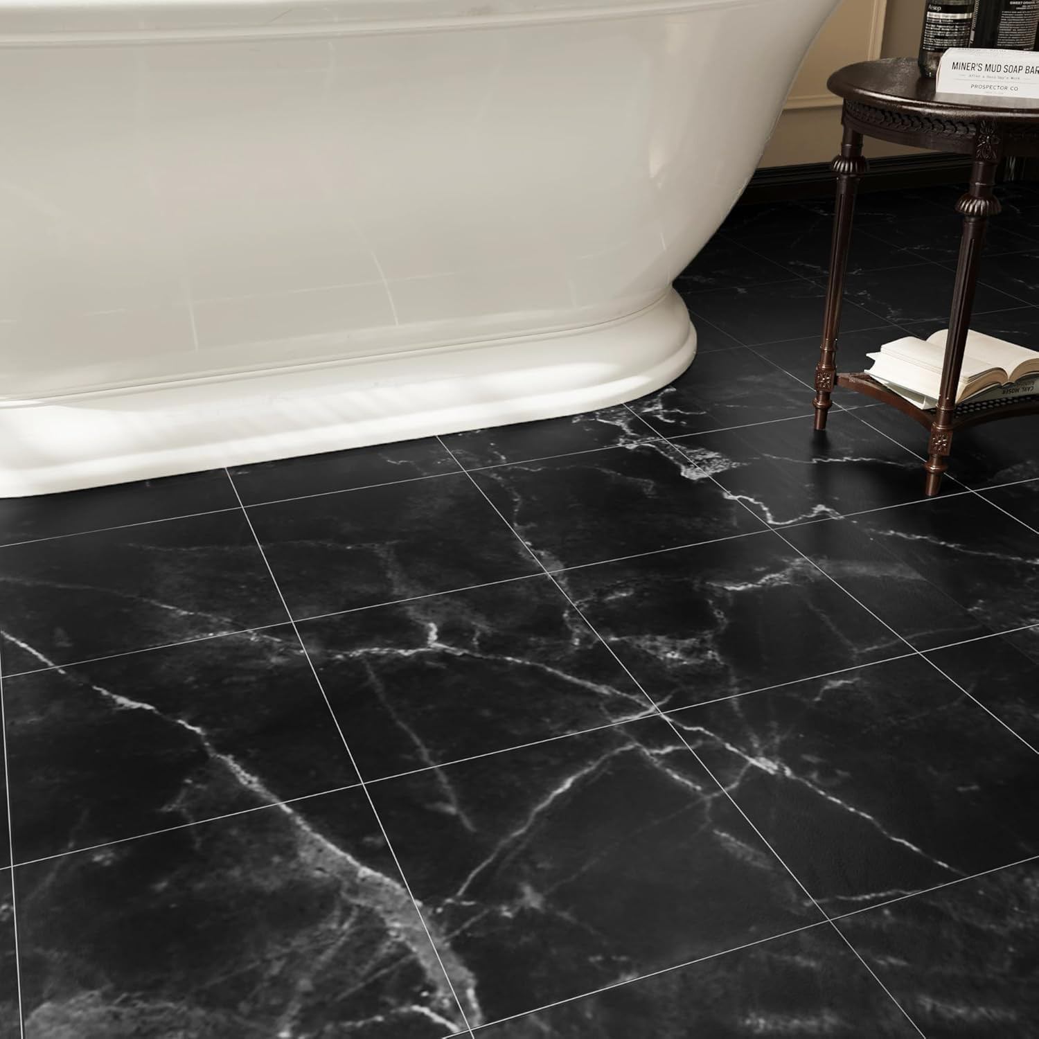 Peel and Stick Floor Tiles Vinyl Floor 12 X 12 Inch Self Adhesive Waterp