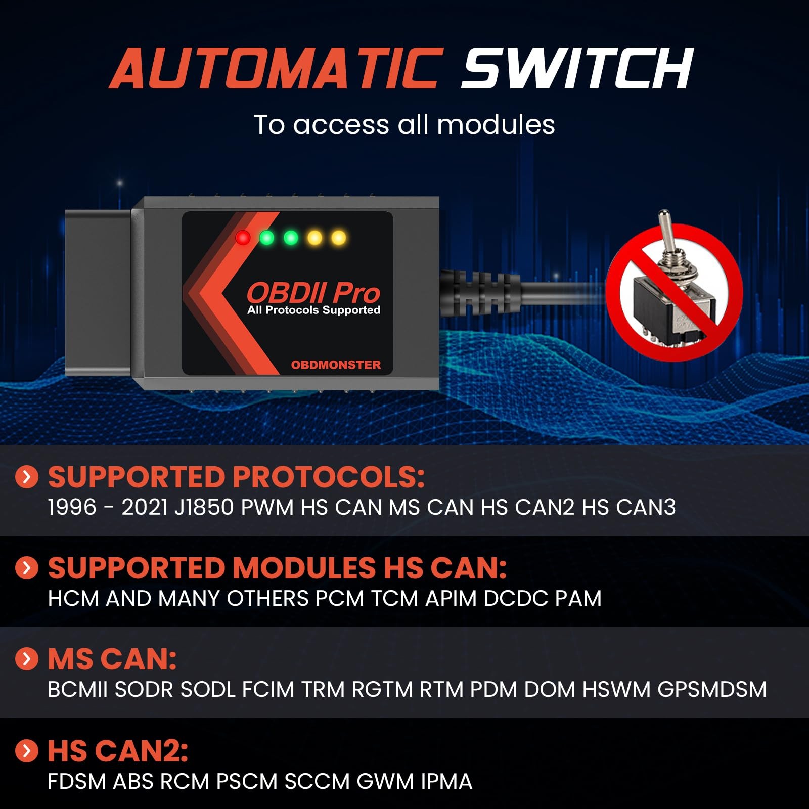 FOR-can Pro Car Scan Tool Programming OBD2 Diagnostic Scanner for Ford F Series