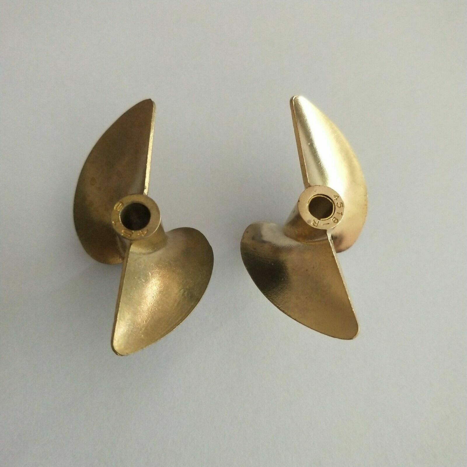 Quality Brass 4519 Left Right Propellers Dia 45mm P1.9 for 4mm Shaft RC Boat