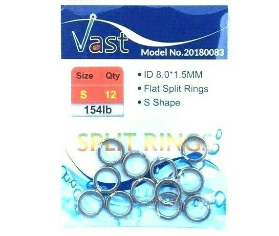 Vast SUS 304 Stainless Steel Heavy Lure Split Ring Premium Quality Select Size