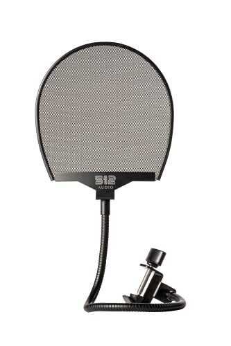 512 Pop Professional Microphone Pop Filter with Flexible Gooseneck Clamp