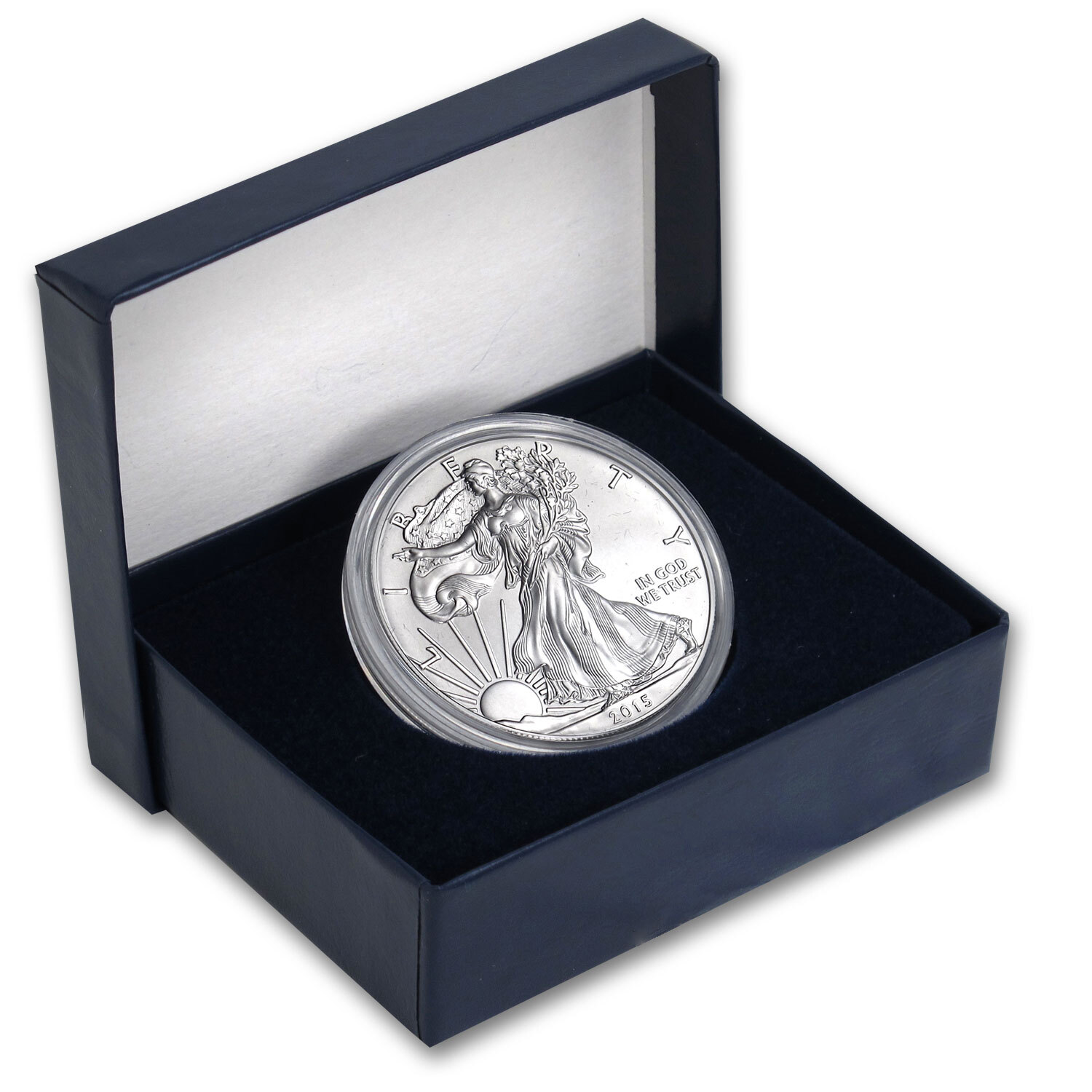 2015-W Burnished Silver American Eagle (w/Box & COA) - SKU #88641