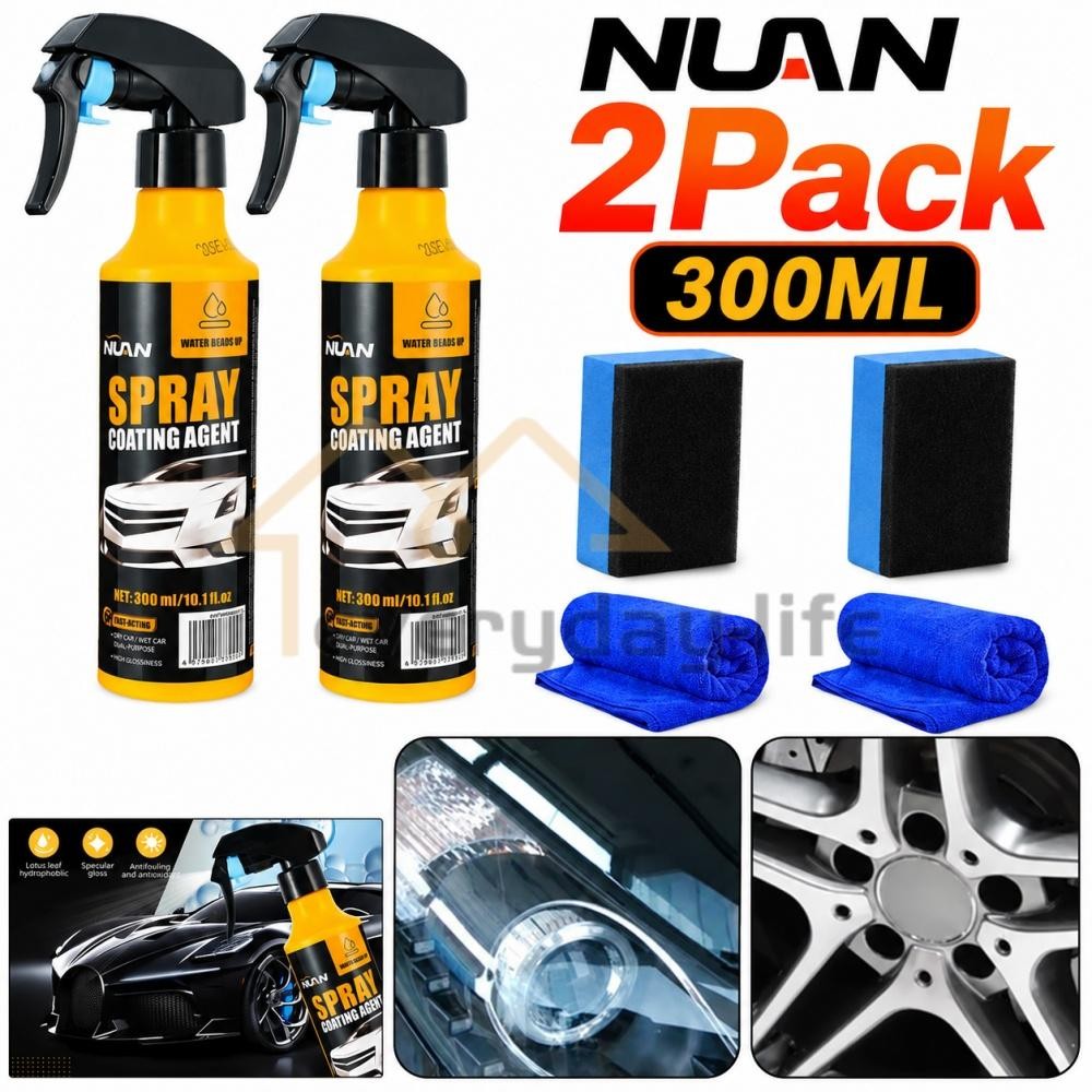 2 Pack NUAN Spray Coating Agent, 2026 Hydrophobic Ceramic Coating 300ML