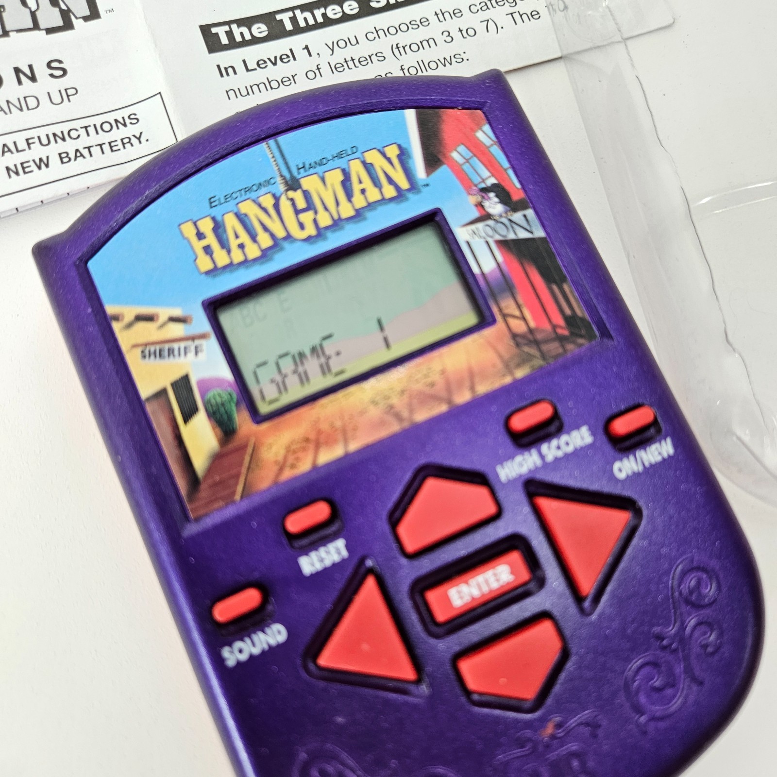 VTG Hangman Electronic Handheld Game 2002 Milton Bradley Tested & Works HTF