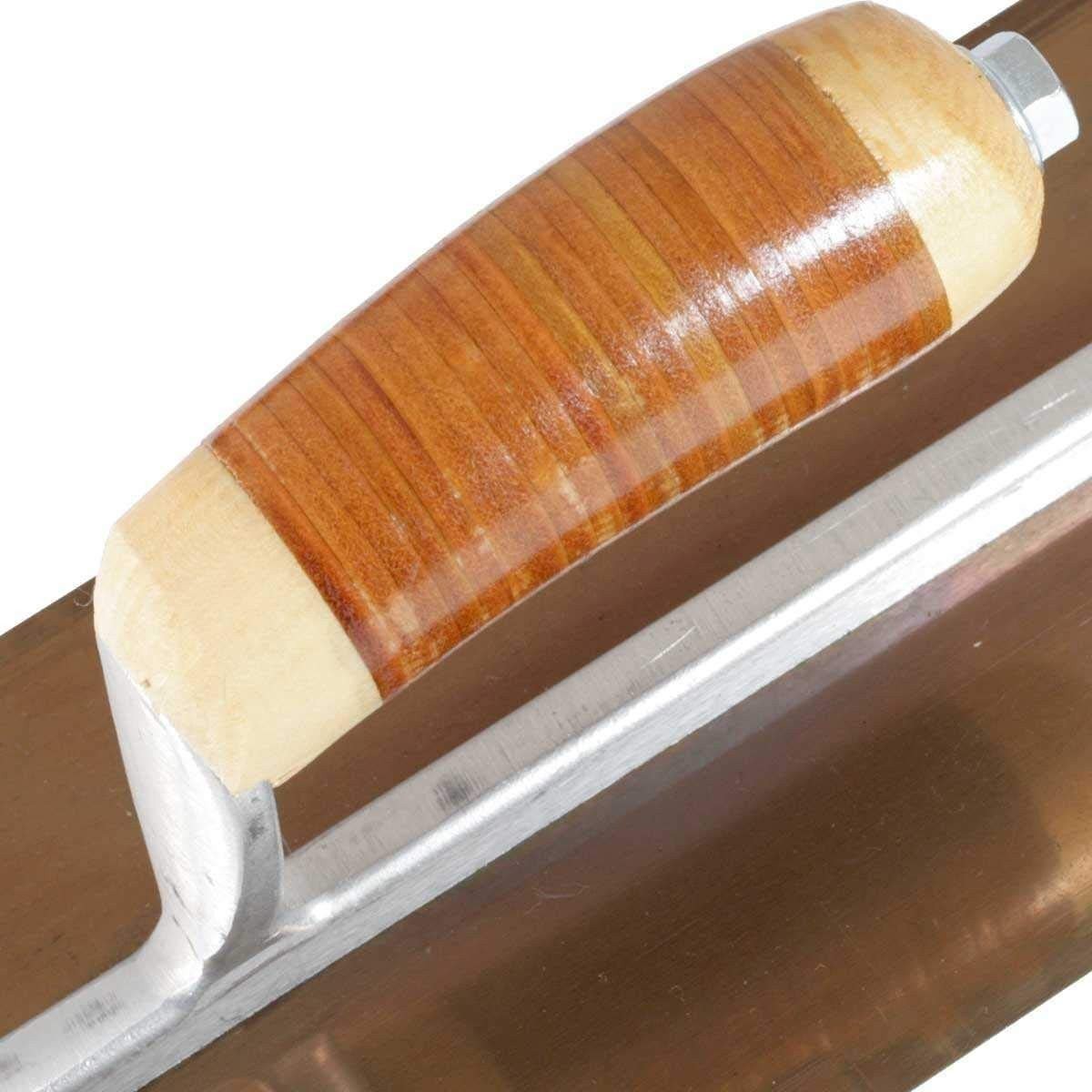 Kraft CFE536L 12"x4" Elite Five Star Golden SS Trowel – Leather Handle