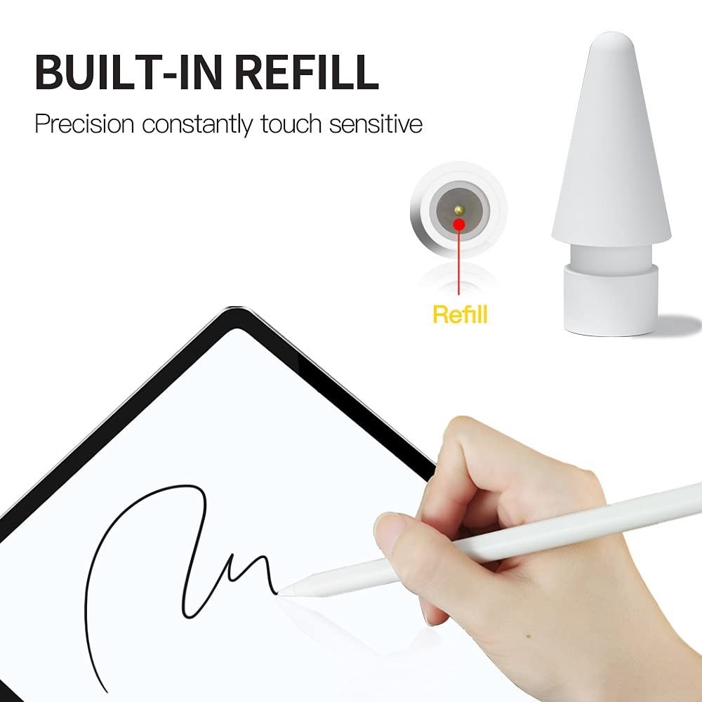 AWINNER Replacement Tips for Apple Pencil 1st & 2nd Generation - 4 Pack